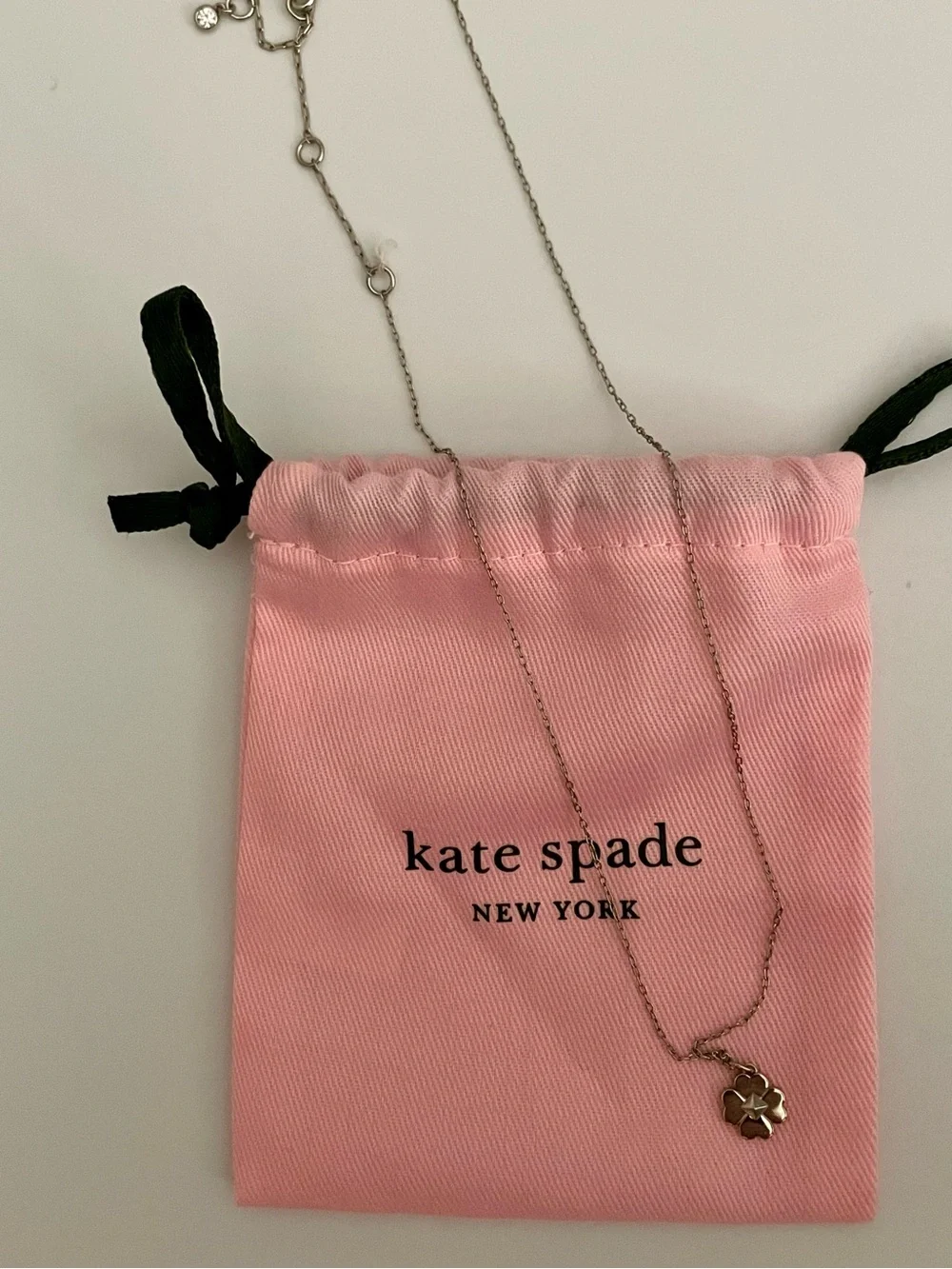 Kate Spade ♠️ Silver Spade Flower Mini Pendant
